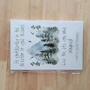 6x9 in. Soft cover notebook/journal, Inspirational Thoreau Quote- NWOT